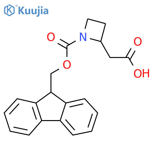 2-Carboxymethyl-azetidine-1-carboxylic acid 9H-fluoren-9-ylmethyl ester structure