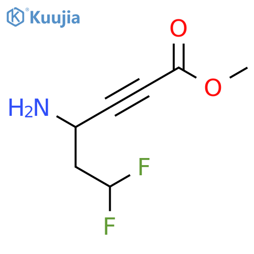 2-Hexynoic acid, 4-amino-6,6-difluoro-, methyl ester structure