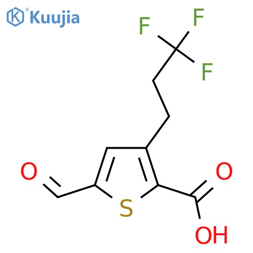 5-Formyl-3-(3,3,3-trifluoropropyl)thiophene-2-carboxylic acid structure