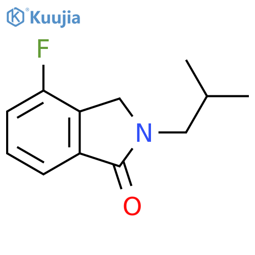 4-fluoro-2-(2-methylpropyl)-2,3-dihydro-1H-isoindol-1-one structure