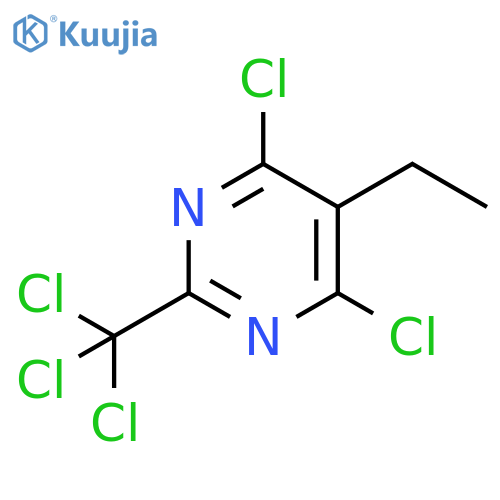 Pyrimidine, 4,6-dichloro-5-ethyl-2-(trichloromethyl)- structure