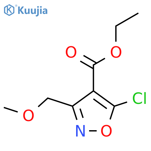Ethyl 5-chloro-3-(methoxymethyl)-1,2-oxazole-4-carboxylate structure
