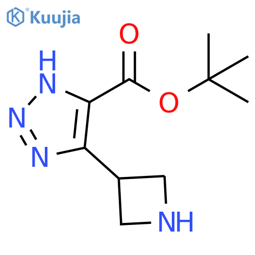 1H-1,2,3-Triazole-5-carboxylic acid, 4-(3-azetidinyl)-, 1,1-dimethylethyl ester structure