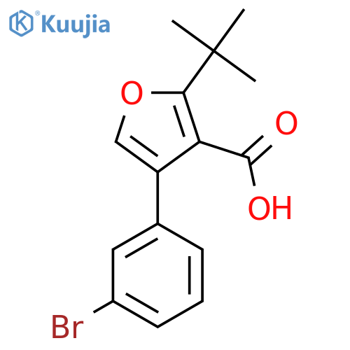 4-(3-Bromophenyl)-2-tert-butylfuran-3-carboxylic acid structure