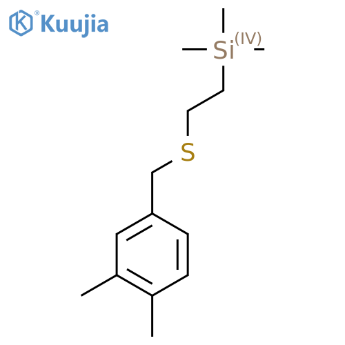 (2-{(3,4-dimethylphenyl)methylsulfanyl}ethyl)trimethylsilane structure