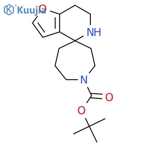 tert-butyl 6',7'-dihydro-5'H-spiroazepane-4,4'-furo3,2-cpyridine-1-carboxylate structure