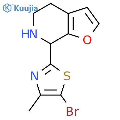 5-bromo-2-{4H,5H,6H,7H-furo2,3-cpyridin-7-yl}-4-methyl-1,3-thiazole structure
