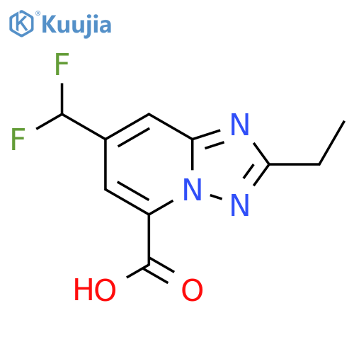 7-(difluoromethyl)-2-ethyl-1,2,4triazolo1,5-apyridine-5-carboxylic acid structure
