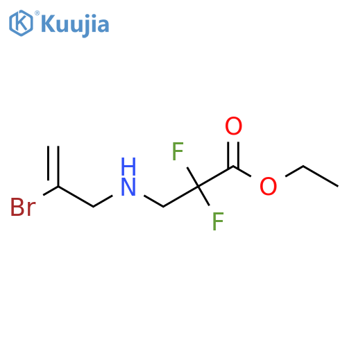 Ethyl 3-(2-bromoprop-2-enylamino)-2,2-difluoropropanoate structure