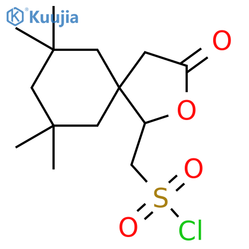 {7,7,9,9-Tetramethyl-3-oxo-2-oxaspiro[4.5]decan-1-yl}methanesulfonyl chloride structure