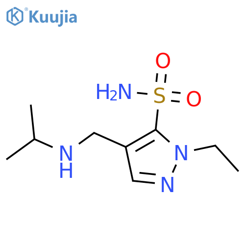 1-ethyl-4-{[(propan-2-yl)amino]methyl}-1H-pyrazole-5-sulfonamide structure