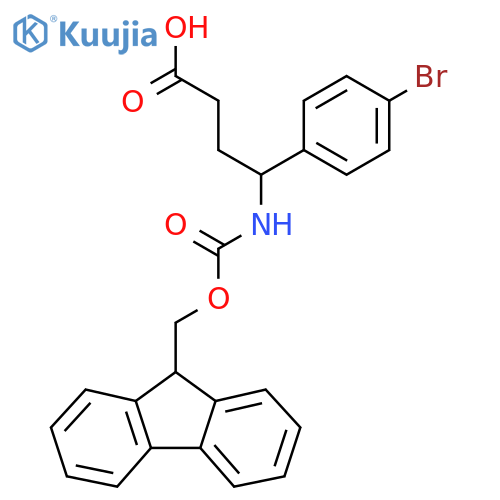 4-(4-Bromophenyl)-4-(9H-fluoren-9-ylmethoxycarbonylamino)butanoic acid structure
