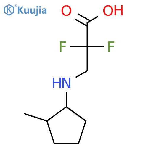 Propanoic acid, 2,2-difluoro-3-[(2-methylcyclopentyl)amino]- structure