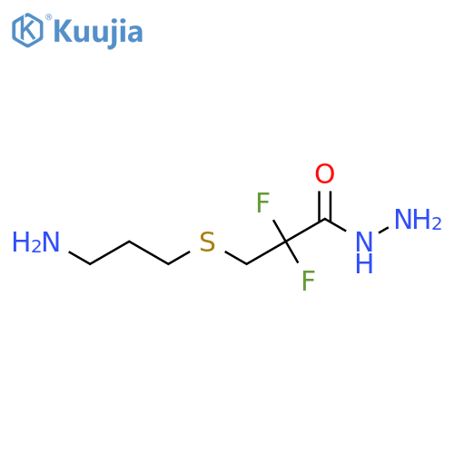 3-[(3-Aminopropyl)sulfanyl]-2,2-difluoropropanehydrazide structure