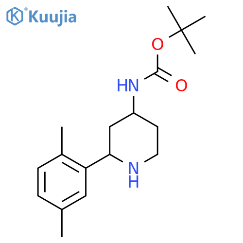 tert-butyl N-[2-(2,5-dimethylphenyl)piperidin-4-yl]carbamate structure