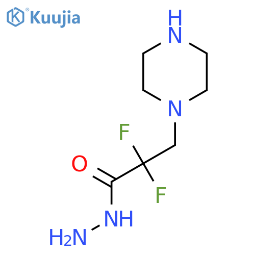 2,2-Difluoro-3-piperazin-1-ylpropanehydrazide structure