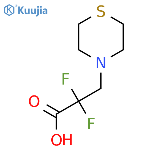 2,2-difluoro-3-thiomorpholinopropanoic acid structure