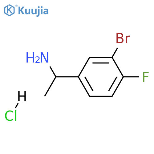 1-(3-bromo-4-fluorophenyl)ethan-1-amine hydrochloride structure