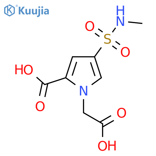 1-(carboxymethyl)-4-(methylsulfamoyl)-1H-pyrrole-2-carboxylic acid structure