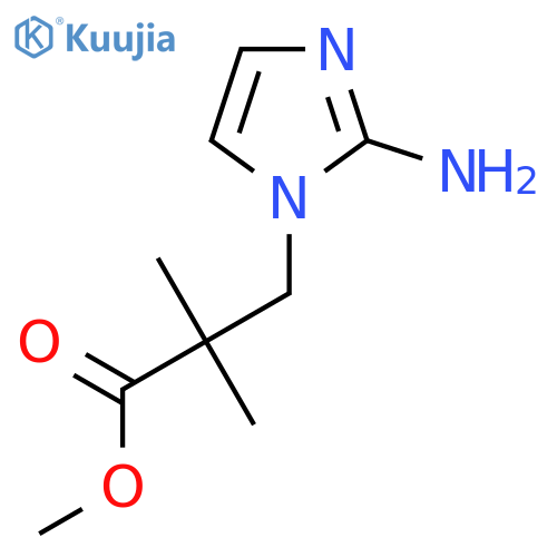 methyl 3-(2-amino-1H-imidazol-1-yl)-2,2-dimethylpropanoate structure