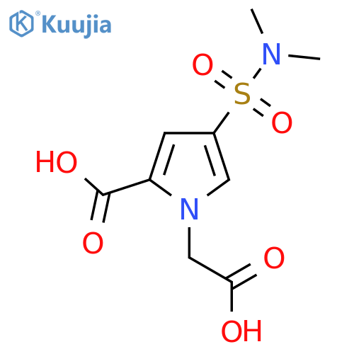 1-(carboxymethyl)-4-(dimethylsulfamoyl)-1H-pyrrole-2-carboxylic acid structure