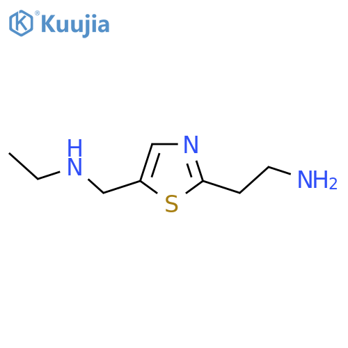 2-{5-[(Ethylamino)methyl]-1,3-thiazol-2-yl}ethan-1-amine structure