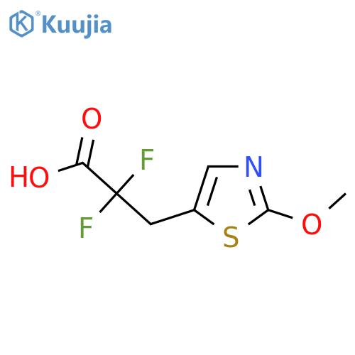 2,2-Difluoro-3-(2-methoxy-1,3-thiazol-5-yl)propanoic acid structure