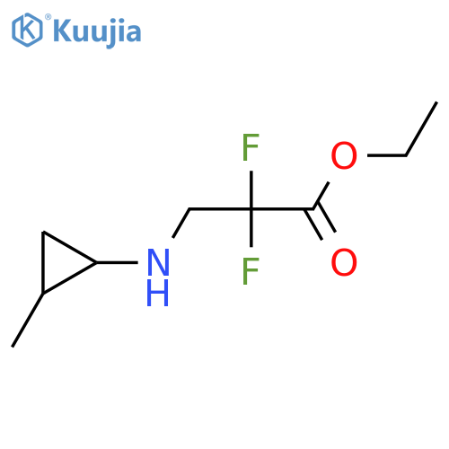 Ethyl 2,2-difluoro-3-[(2-methylcyclopropyl)amino]propanoate structure