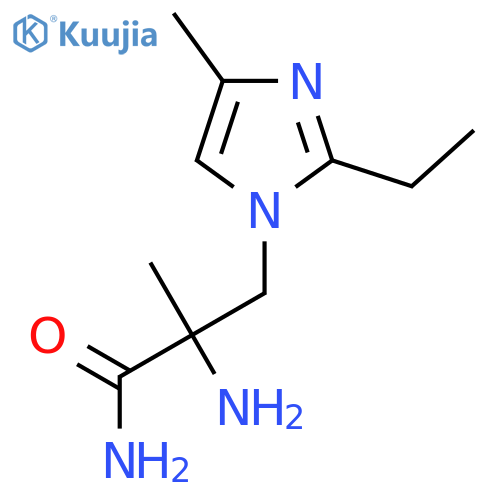 2-amino-3-(2-ethyl-4-methyl-1H-imidazol-1-yl)-2-methylpropanamide structure
