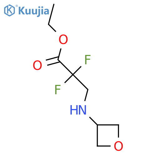 Ethyl 2,2-difluoro-3-(oxetan-3-ylamino)propanoate structure