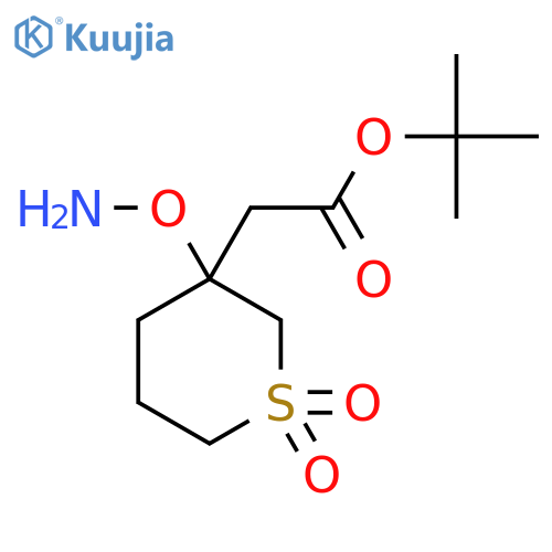 Tert-butyl 2-[3-(aminooxy)-1,1-dioxo-1lambda6-thian-3-yl]acetate structure