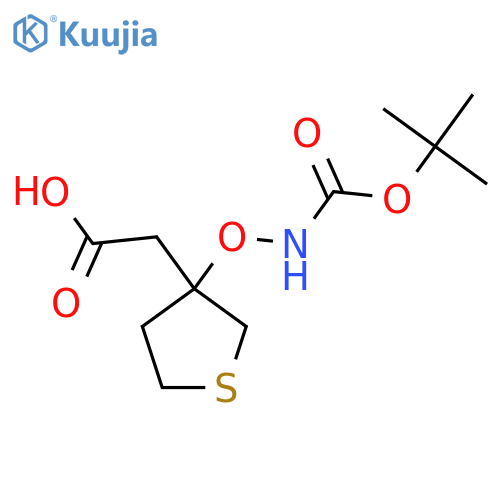 2-[3-({[(Tert-butoxy)carbonyl]amino}oxy)thiolan-3-yl]acetic acid structure