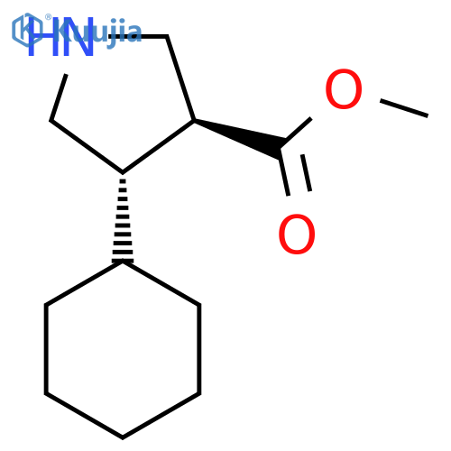 rac-methyl (3R,4R)-4-cyclohexylpyrrolidine-3-carboxylate structure