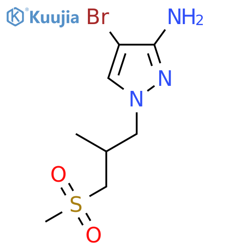 4-bromo-1-(3-methanesulfonyl-2-methylpropyl)-1H-pyrazol-3-amine structure