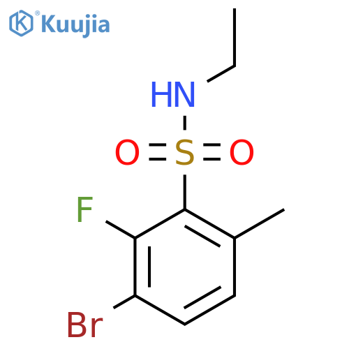 3-bromo-N-ethyl-2-fluoro-6-methylbenzenesulfonamide structure