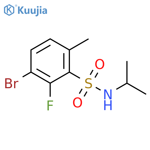 Benzenesulfonamide, 3-bromo-2-fluoro-6-methyl-N-(1-methylethyl)- structure