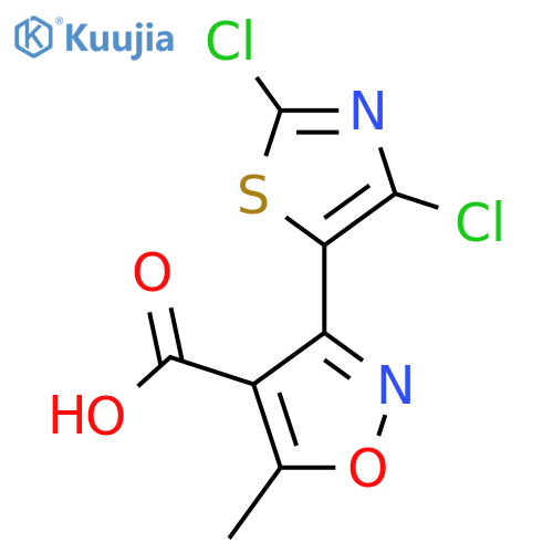 3-(Dichloro-1,3-thiazol-5-yl)-5-methyl-1,2-oxazole-4-carboxylic acid structure