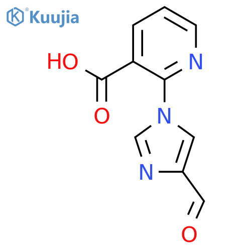 2-(4-formyl-1H-imidazol-1-yl)pyridine-3-carboxylic acid structure