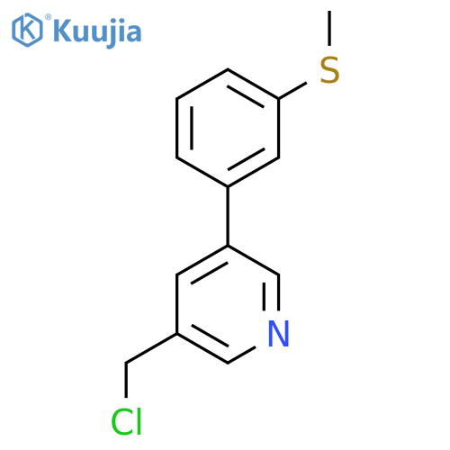 3-(Chloromethyl)-5-[3-(methylsulfanyl)phenyl]pyridine structure