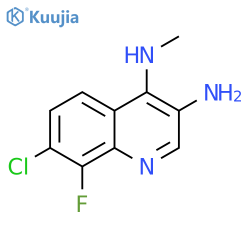 3,4-Quinolinediamine, 7-chloro-8-fluoro-N4-methyl- structure
