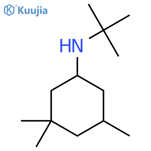 N-tert-butyl-3,3,5-trimethylcyclohexan-1-amine structure