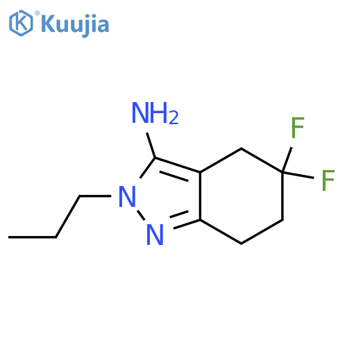 5,5-difluoro-2-propyl-4,5,6,7-tetrahydro-2H-indazol-3-amine structure