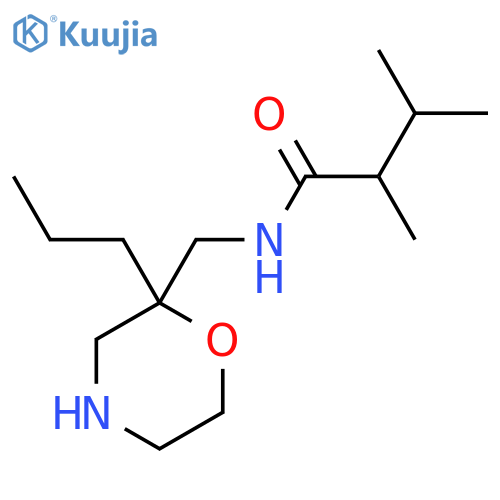 2,3-dimethyl-N-[(2-propylmorpholin-2-yl)methyl]butanamide structure