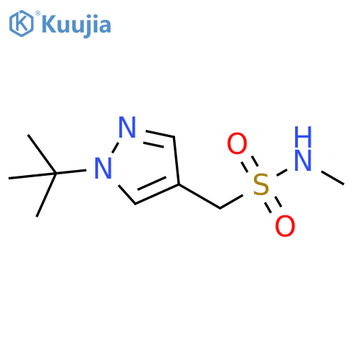1H-Pyrazole-4-methanesulfonamide, 1-(1,1-dimethylethyl)-N-methyl- structure