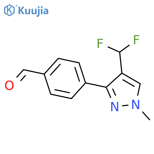4-4-(difluoromethyl)-1-methyl-1H-pyrazol-3-ylbenzaldehyde structure