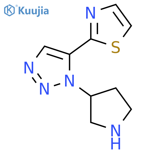 1H-1,2,3-Triazole, 1-(3-pyrrolidinyl)-5-(2-thiazolyl)- structure