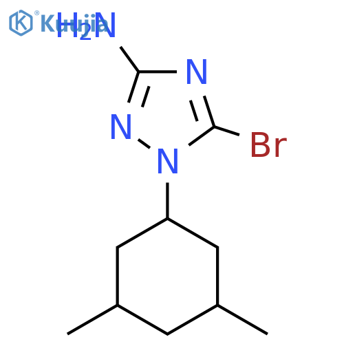 5-bromo-1-(3,5-dimethylcyclohexyl)-1H-1,2,4-triazol-3-amine structure