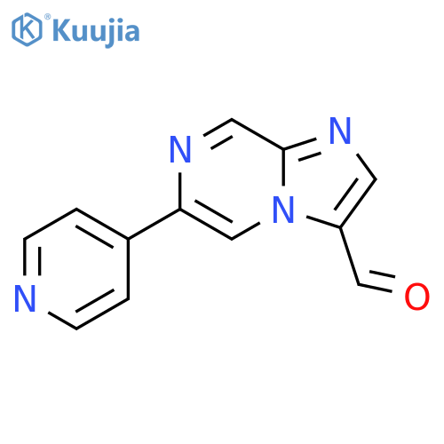 Imidazo[1,2-a]pyrazine-3-carboxaldehyde, 6-(4-pyridinyl)- structure