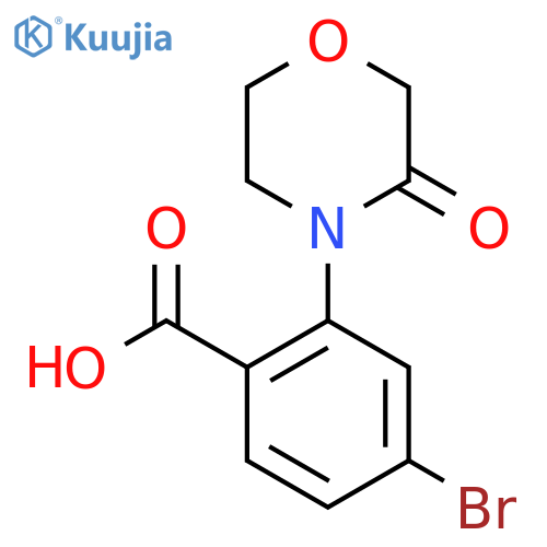 4-bromo-2-(3-oxomorpholin-4-yl)benzoic acid structure