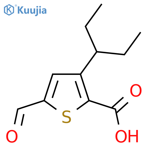 5-Formyl-3-(pentan-3-yl)thiophene-2-carboxylic acid structure